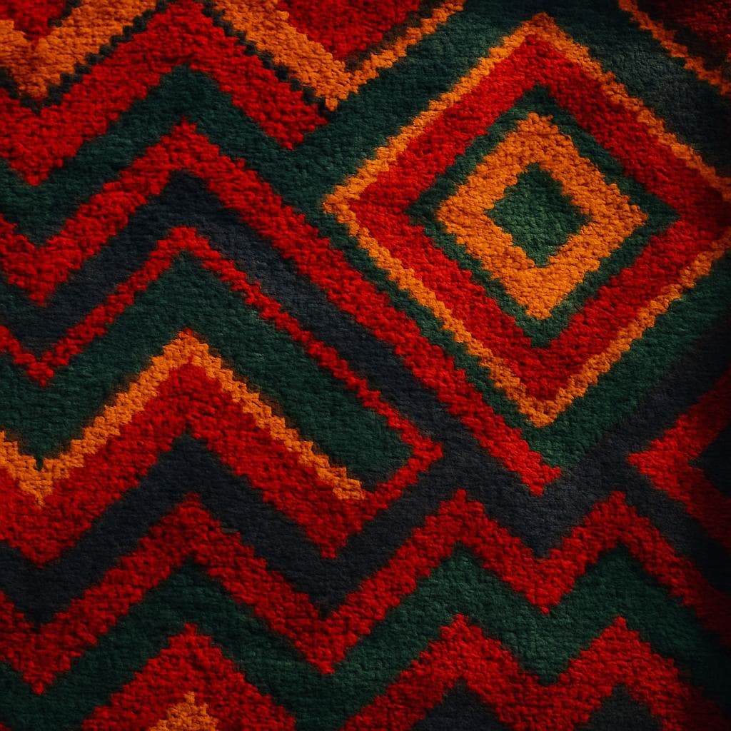 Motifs géométriques d'un textile amazigh